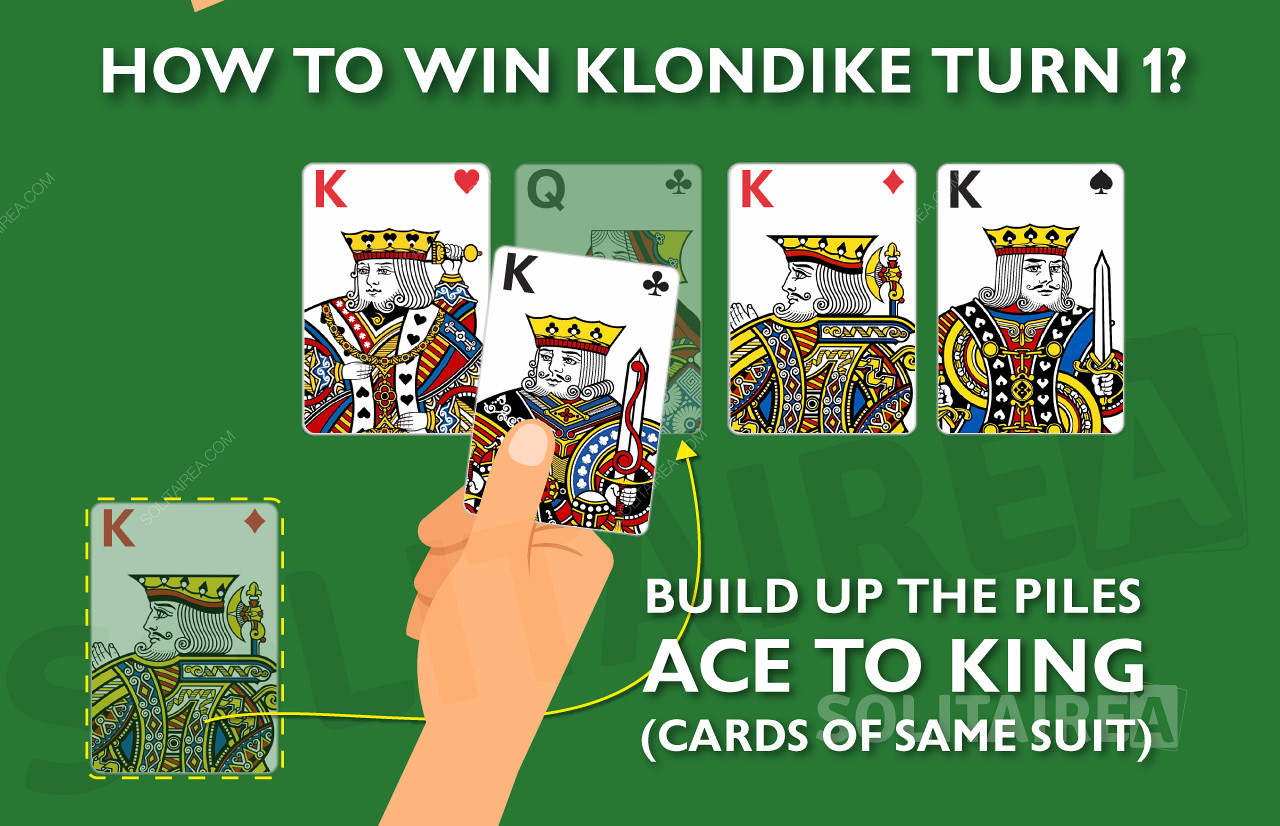 Cara menaklukkan dan memenangkan permainan Klondike Solitaire Turn 1