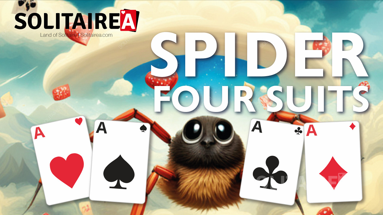 Mainkan Spider Solitaire 4 Baju untuk Pemain yang Berpengalaman